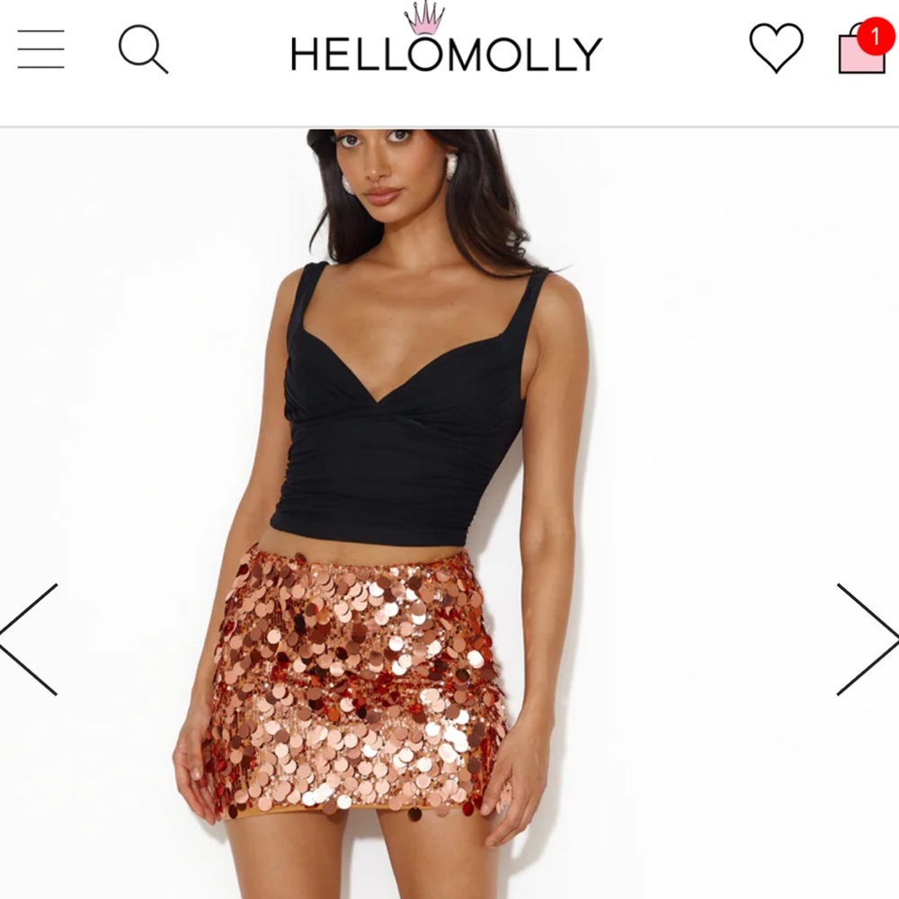 Hello Molly Sequin Mini Skirt